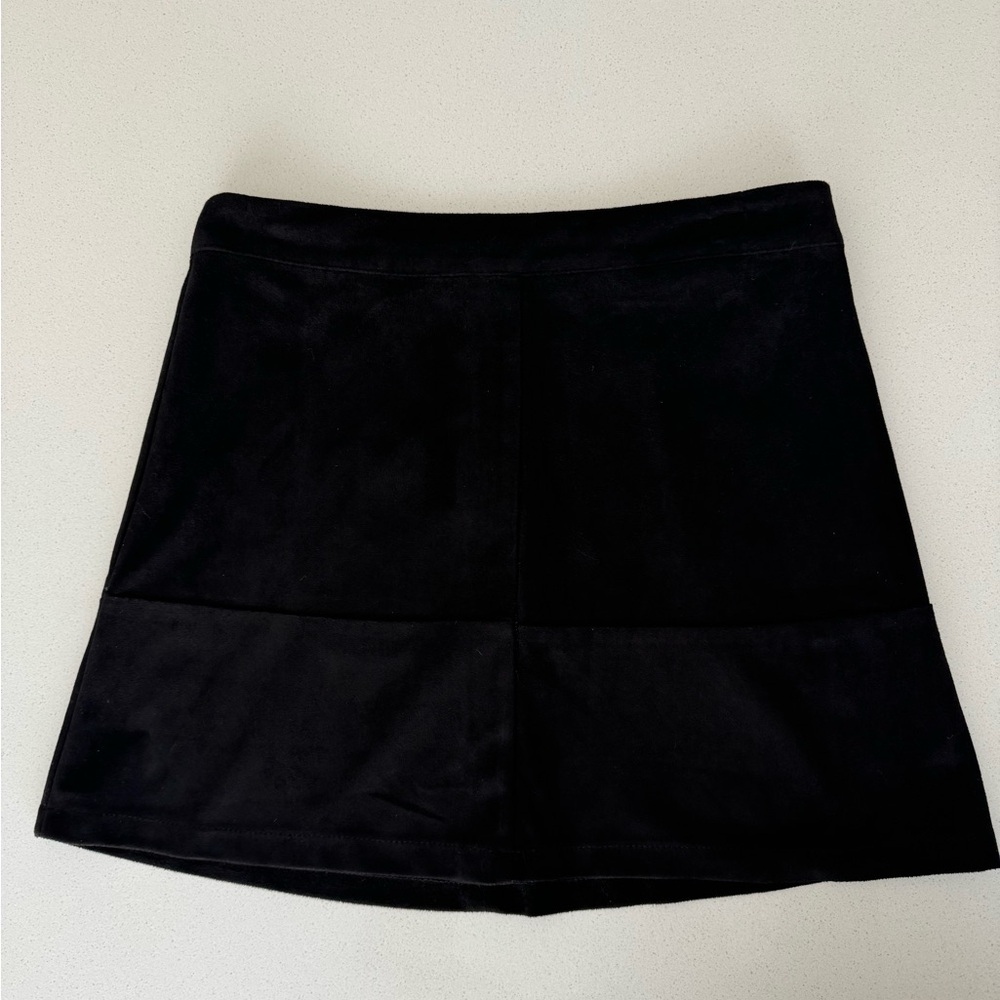 Lulus black suede mini skirt